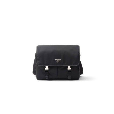 PRADA RE-NYLON AND SAFFIANO LEATHER SHOULDER BAG 2VD768 (32*24*12cm)